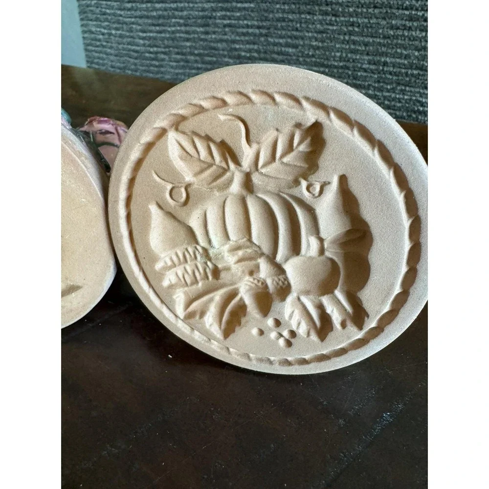 Vintage Shaker Hearth Cookie Art Cookie Stamps Autumn‎ Leaves 3.5